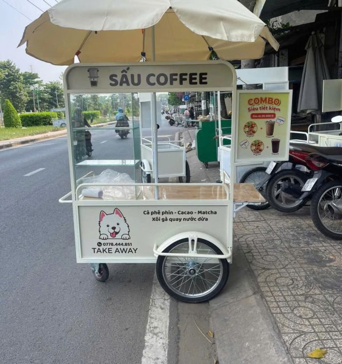 Xe Đẩy Cà Phê Mẫu 05